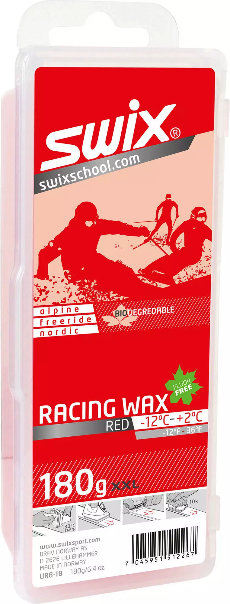 Swix UR8 Red Bio Racing Wax, 180g 1 Swix UR8 Red Bio Racing Wax, 180g
